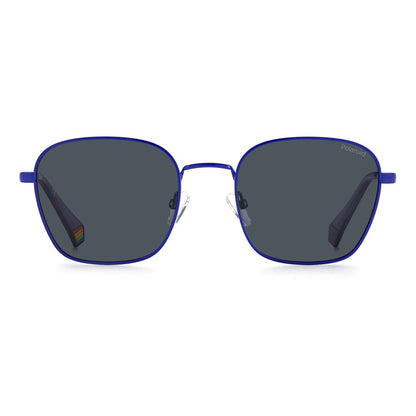 Blue Stainless Steel Sunglasses