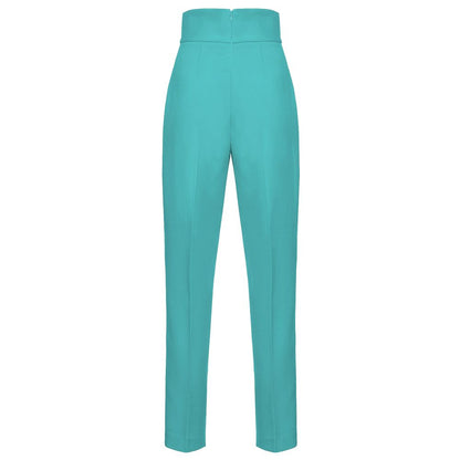 Green Polyester Jeans & Pant