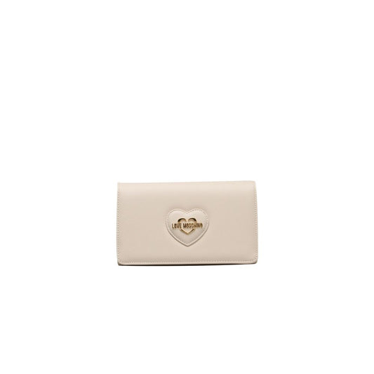 Beige Polyethylene Crossbody Bag