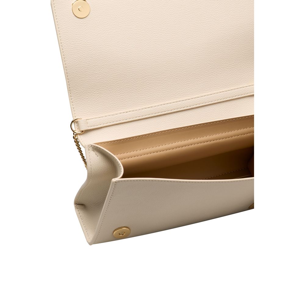 Beige Polyethylene Crossbody Bag