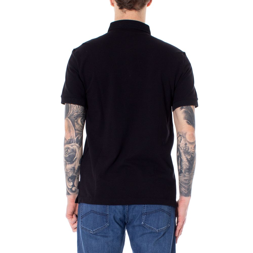 Black Cotton Polo Shirt