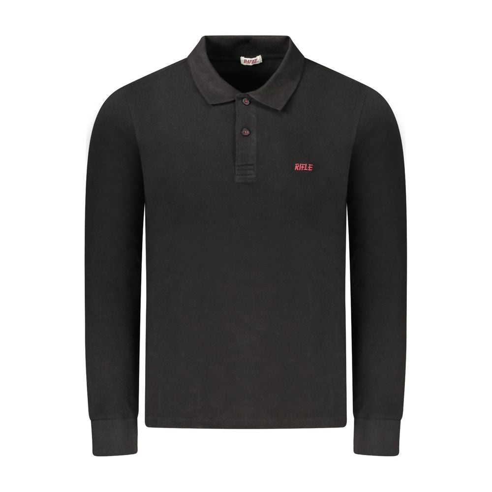 Black Cotton Polo Shirt