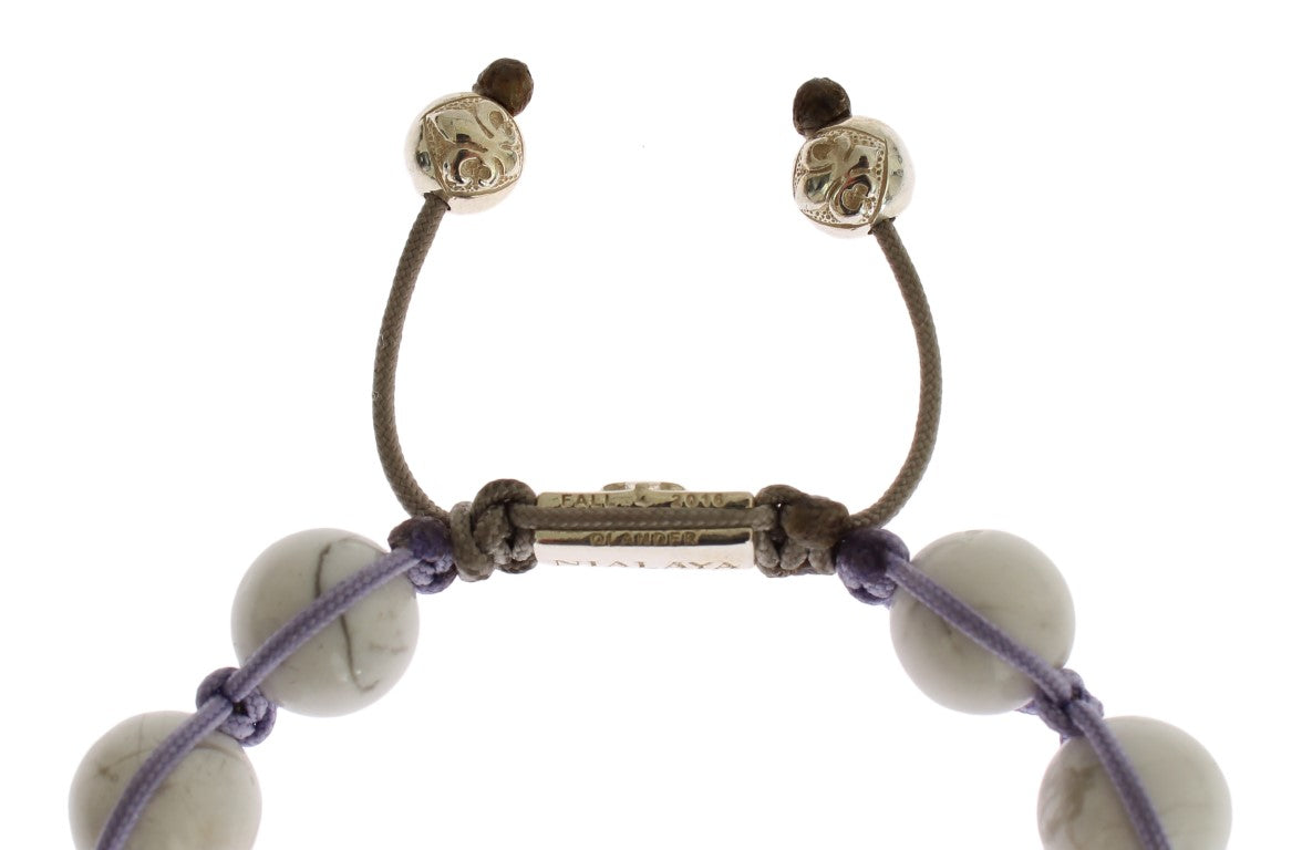 Bracelet en argent 925 violet CZ Howlite