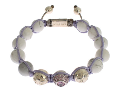 Bracelet en argent 925 violet CZ Howlite