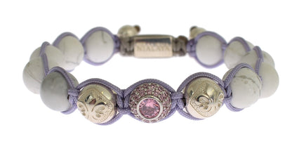 Bracelet en argent 925 violet CZ Howlite