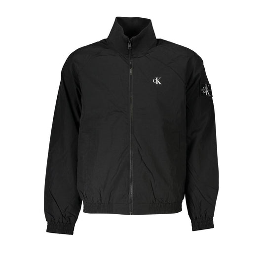 Elegant Black Polyamide Sports Jacket