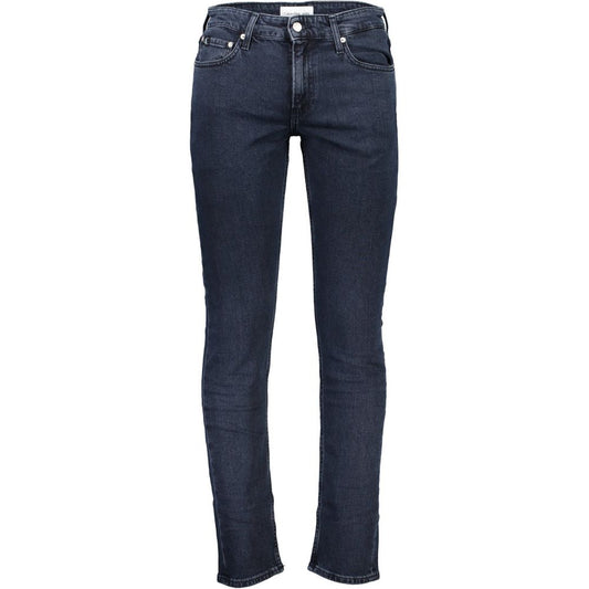 Elevated Blue Jeans with Signature Contrast Detail