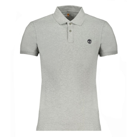 Gray Cotton Polo Shirt