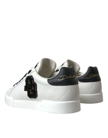 White Black Portofino Patch Men Sneakers Shoes