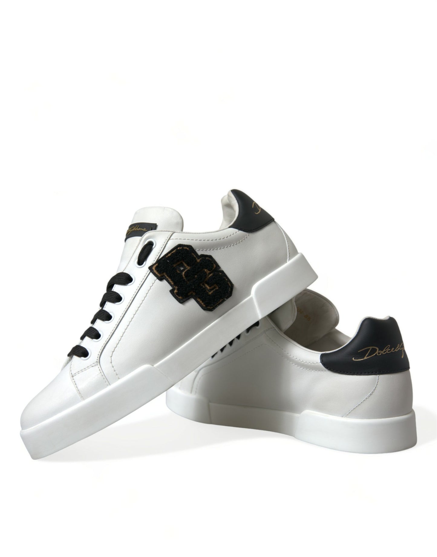 White Black Portofino Patch Men Sneakers Shoes