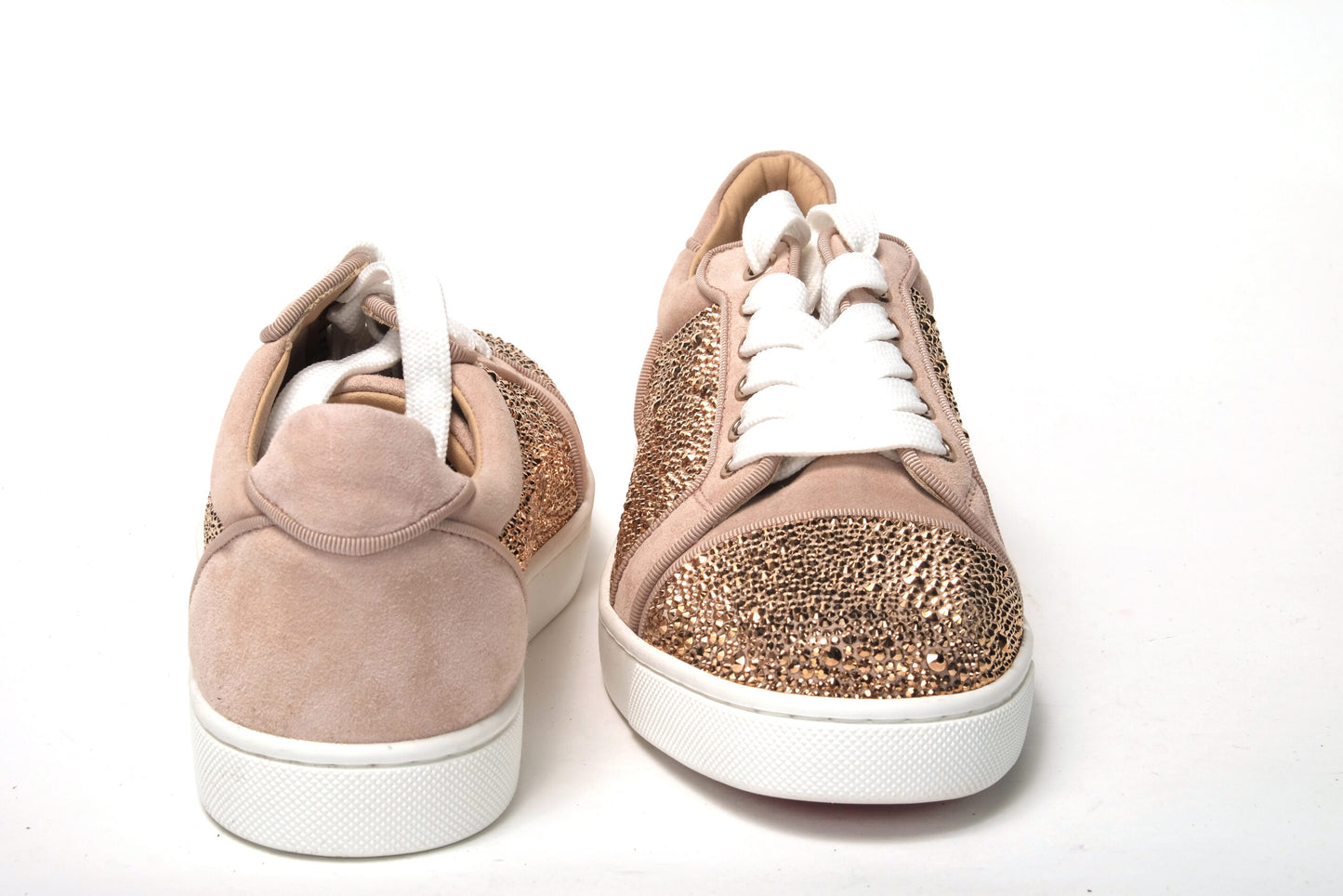 Antoinette Rose Gold Embellished Sneakers