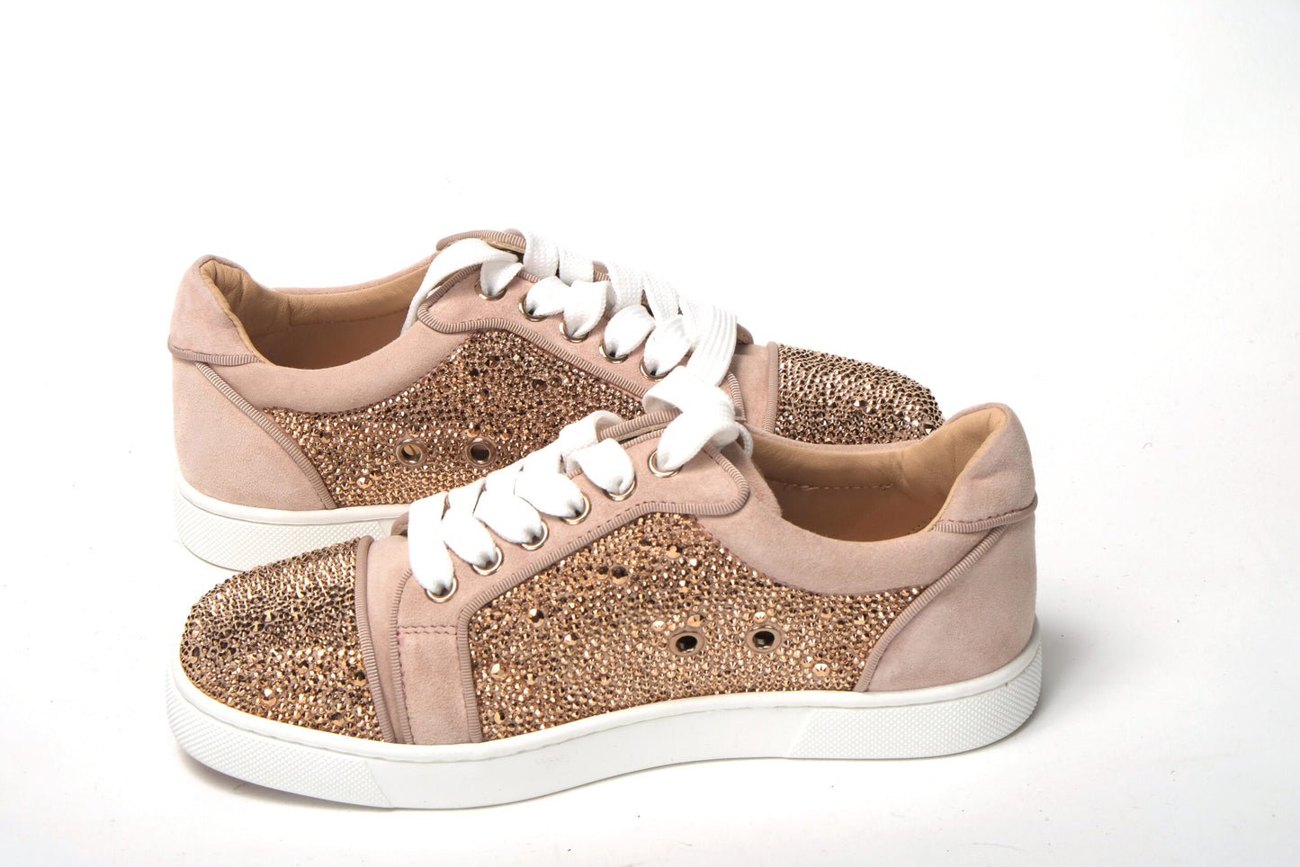 Antoinette Rose Gold Embellished Sneakers