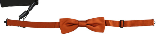 Exquisite Silk Bow Tie in Dark Orange