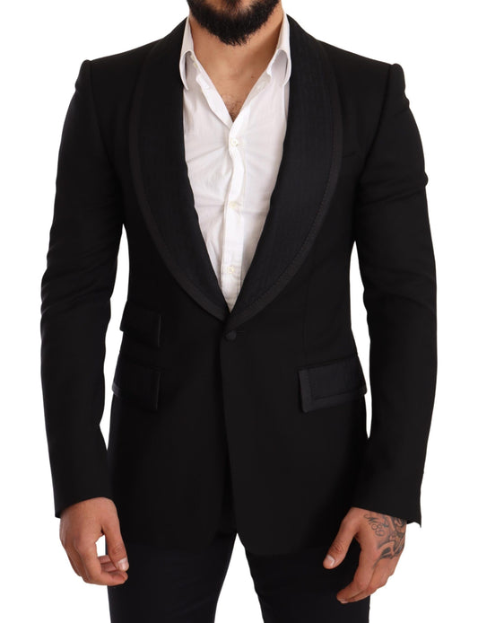 Elegant Black Slim Fit Formal Blazer