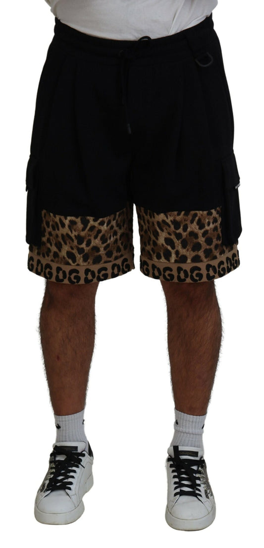 Chic Leopard Print Casual Shorts