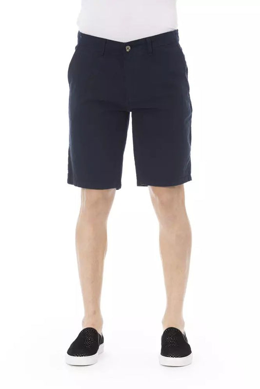 Elegant Bermuda Shorts in Solid Blue