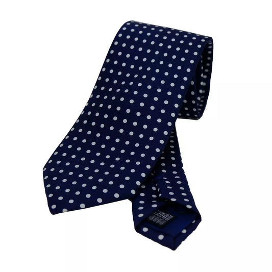 Elegant Silk Italian Tie in Blue